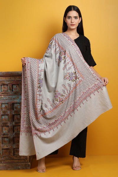 Pashmina Handwoven Gulab Kaar Design