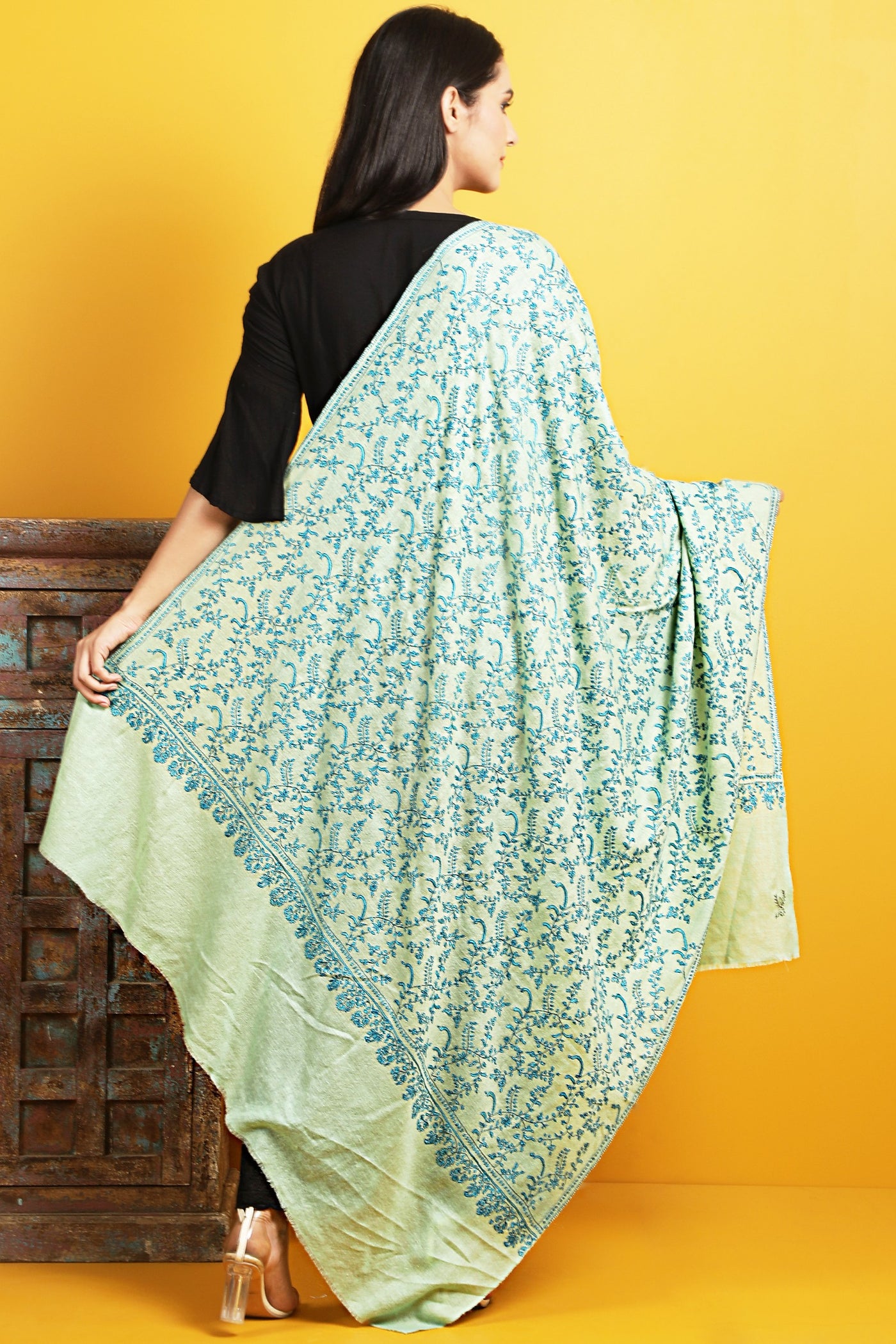 Handwoven Sozni Pashmina Shawl