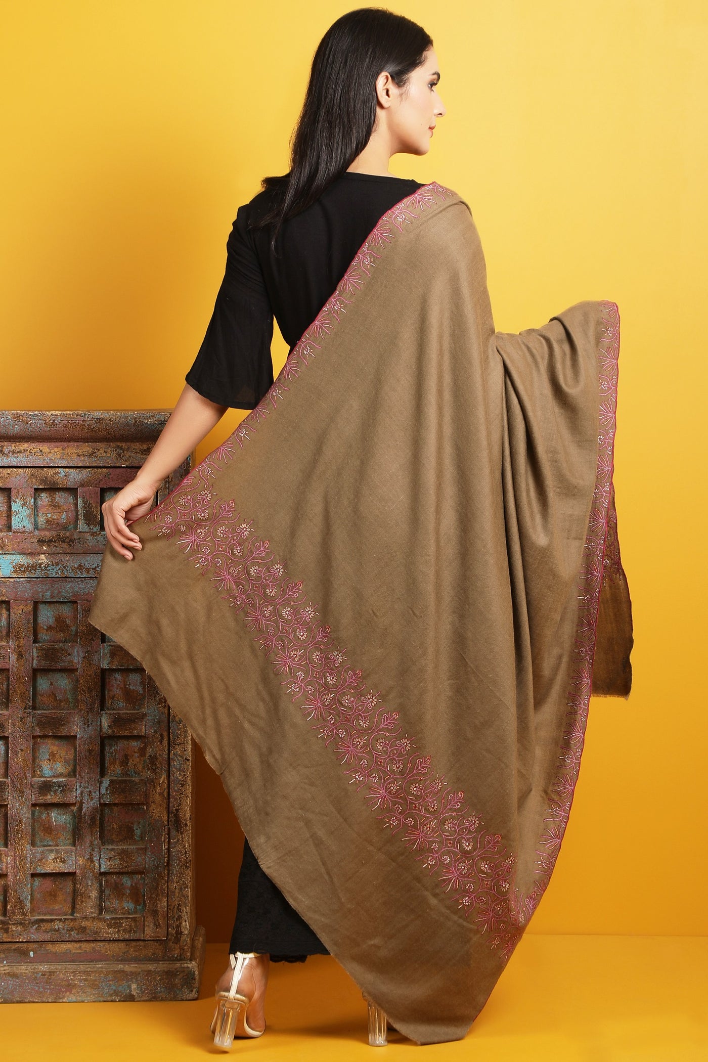 Handwoven Antique Pashmina Shawl