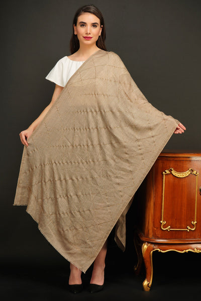 -  Pashmina Blend With Diagonal Stone Work
