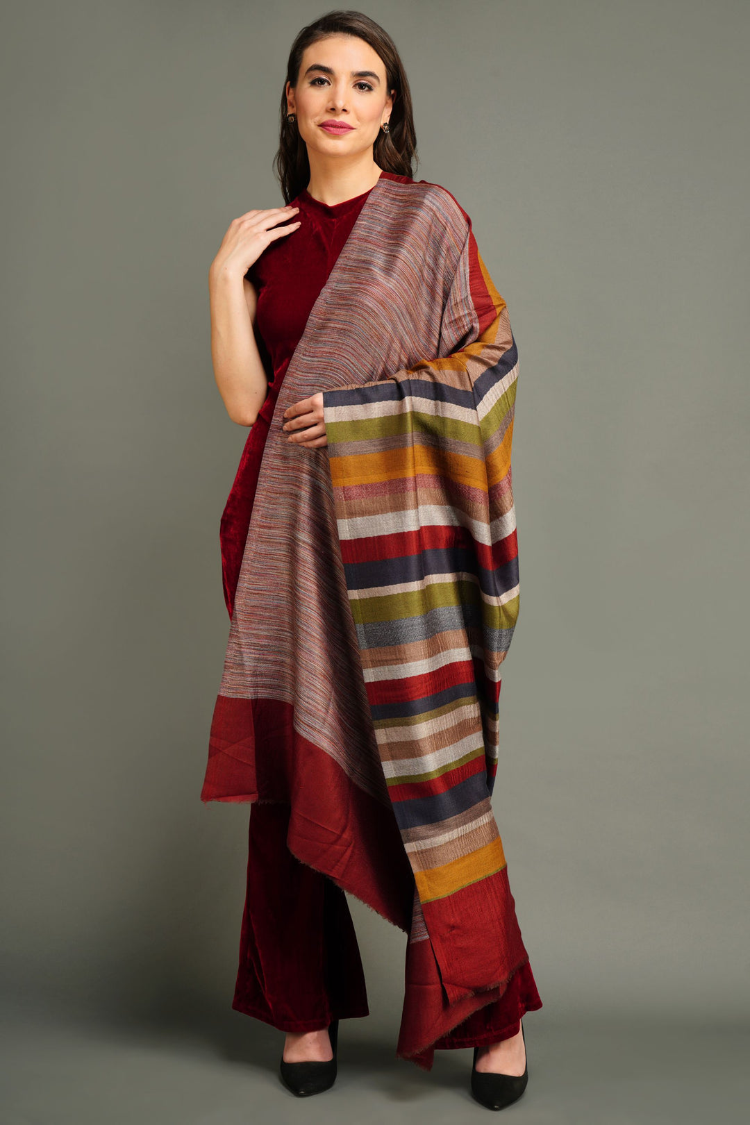 '-  Pashmina Blend Reversible Stole