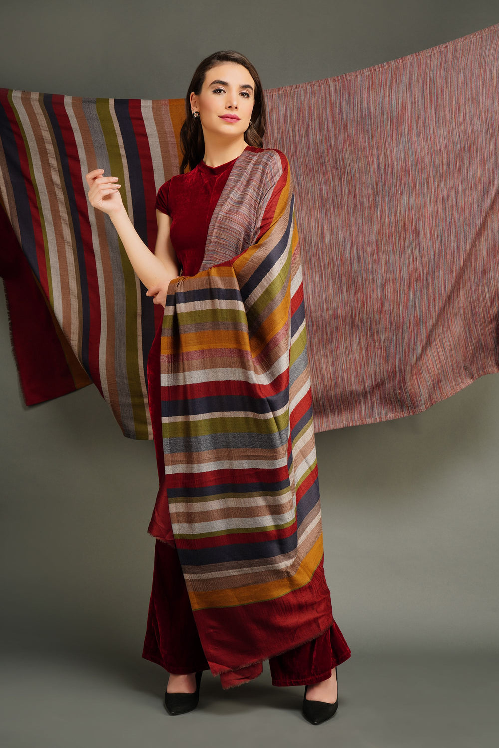 '-  Pashmina Blend Reversible Stole