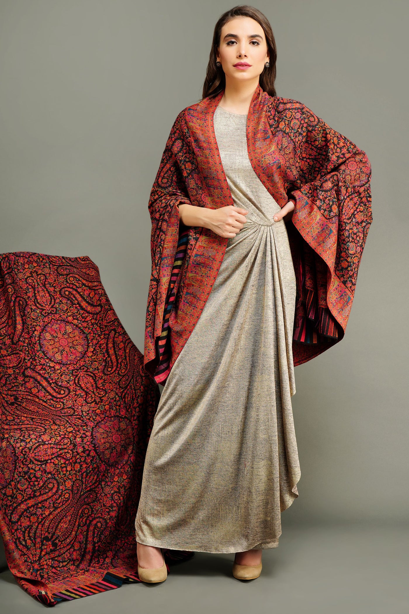 -  Pashmina In Kani Weave Full Shawl