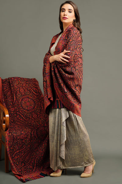 -  Pashmina In Kani Weave Full Shawl