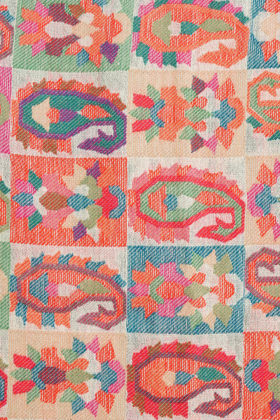 -  Cashmere Multicolor Kani Weave Shawl