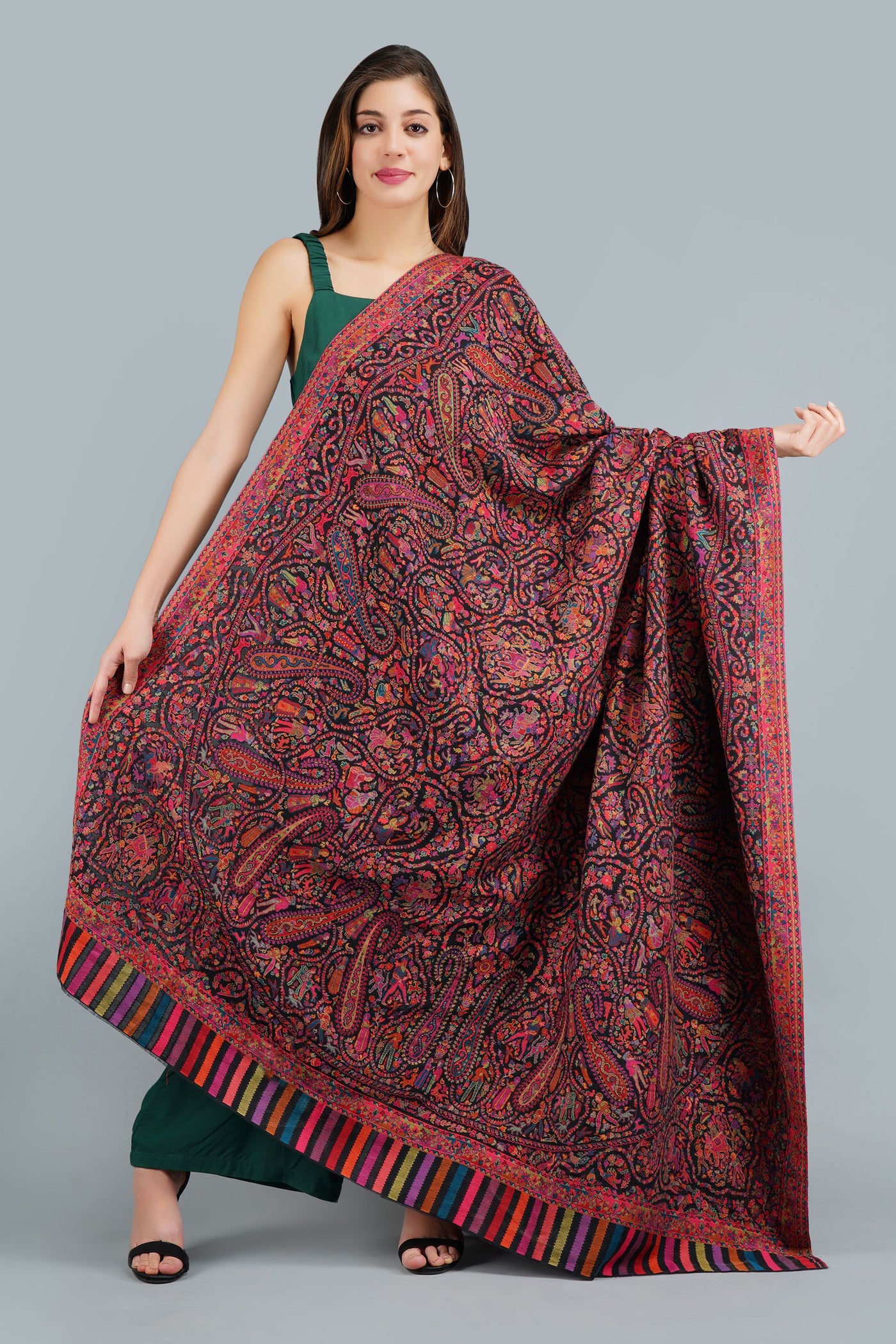 -  Pashmina In Kani Weave Full Shawl