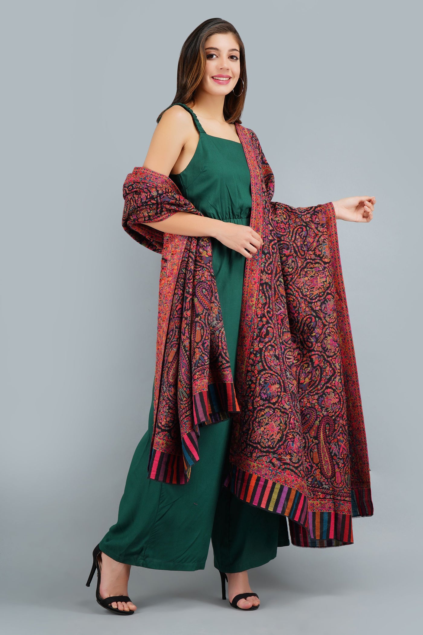 -  Pashmina In Kani Weave Full Shawl