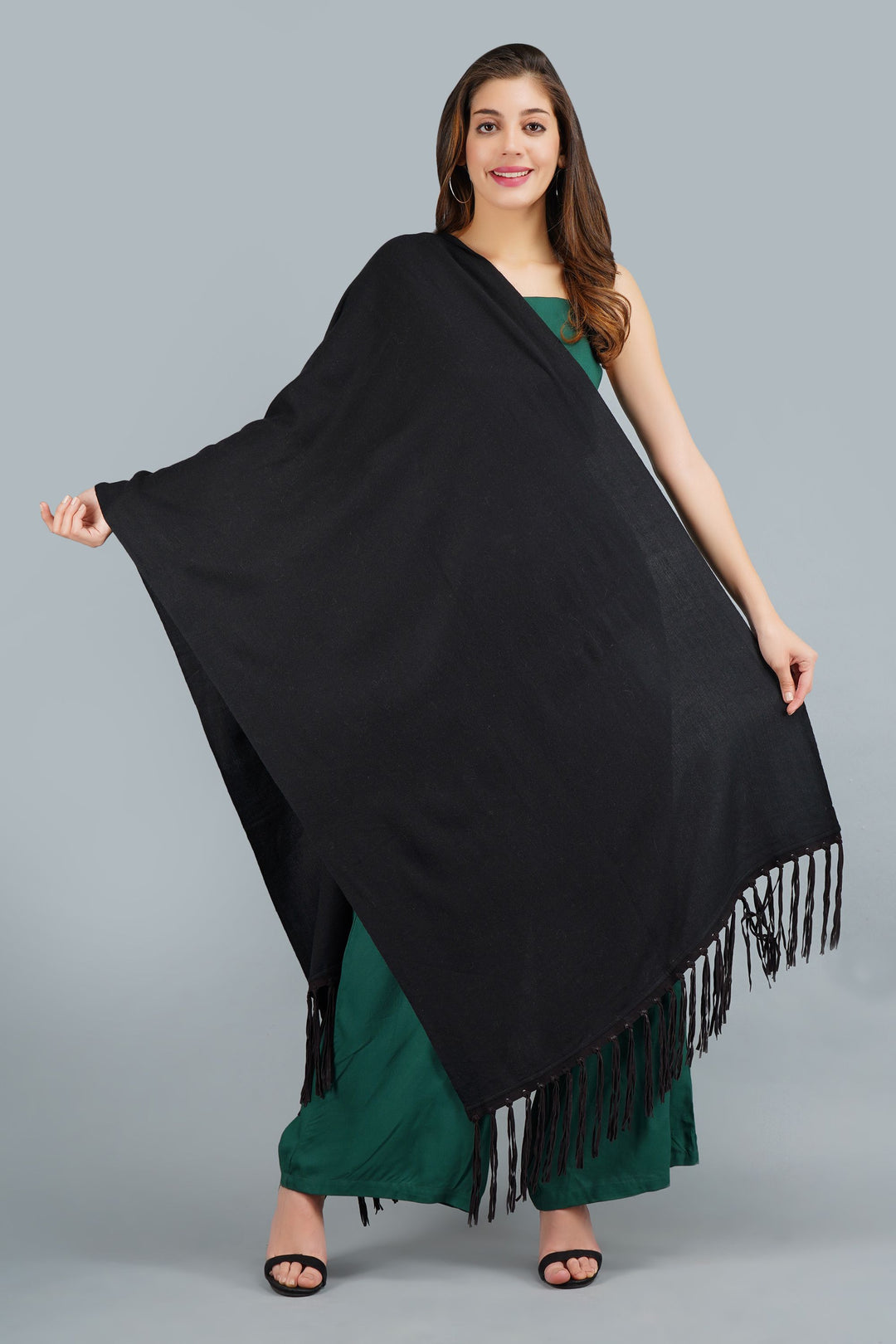 -  Black Pashmina Stole