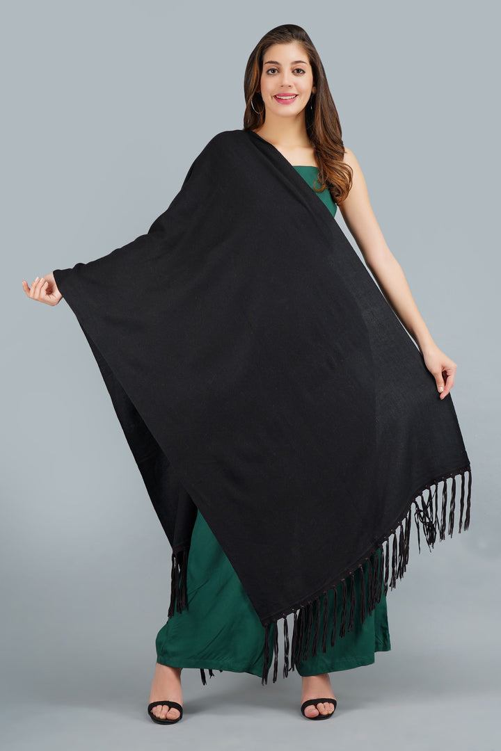 -  Black Pashmina Stole