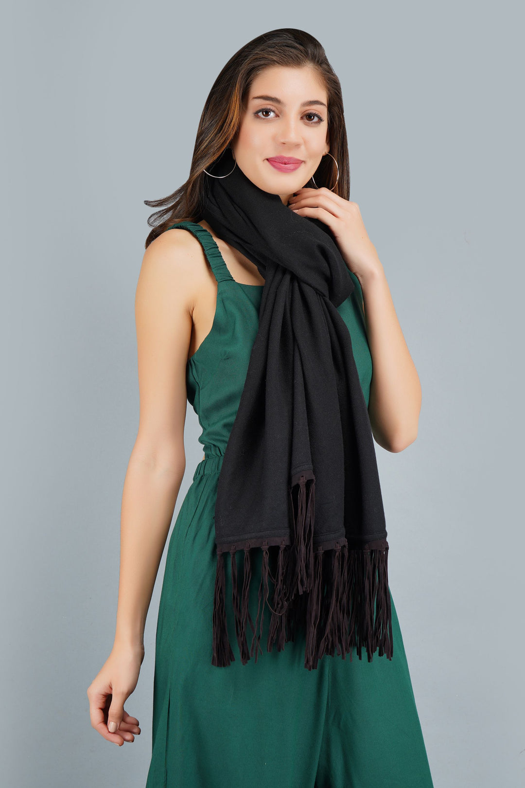 -  Black Pashmina Stole