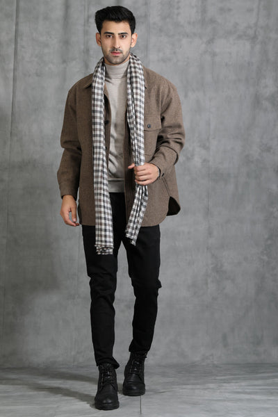 -  Cashmere Checkered Stole