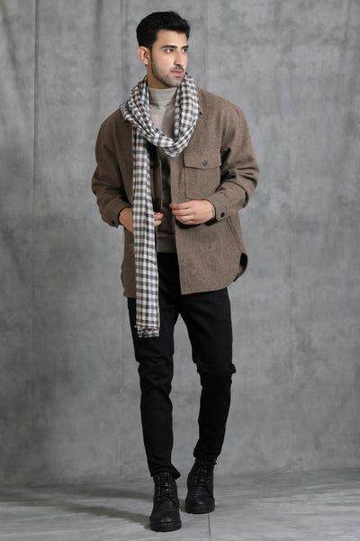 -  Cashmere Checkered Stole