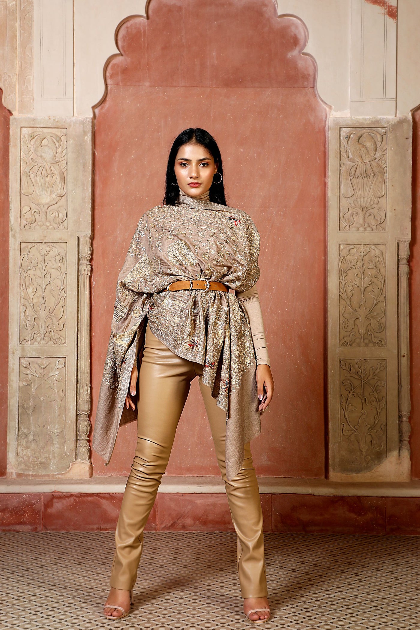 Pashmina Wool Aari Work Stole
