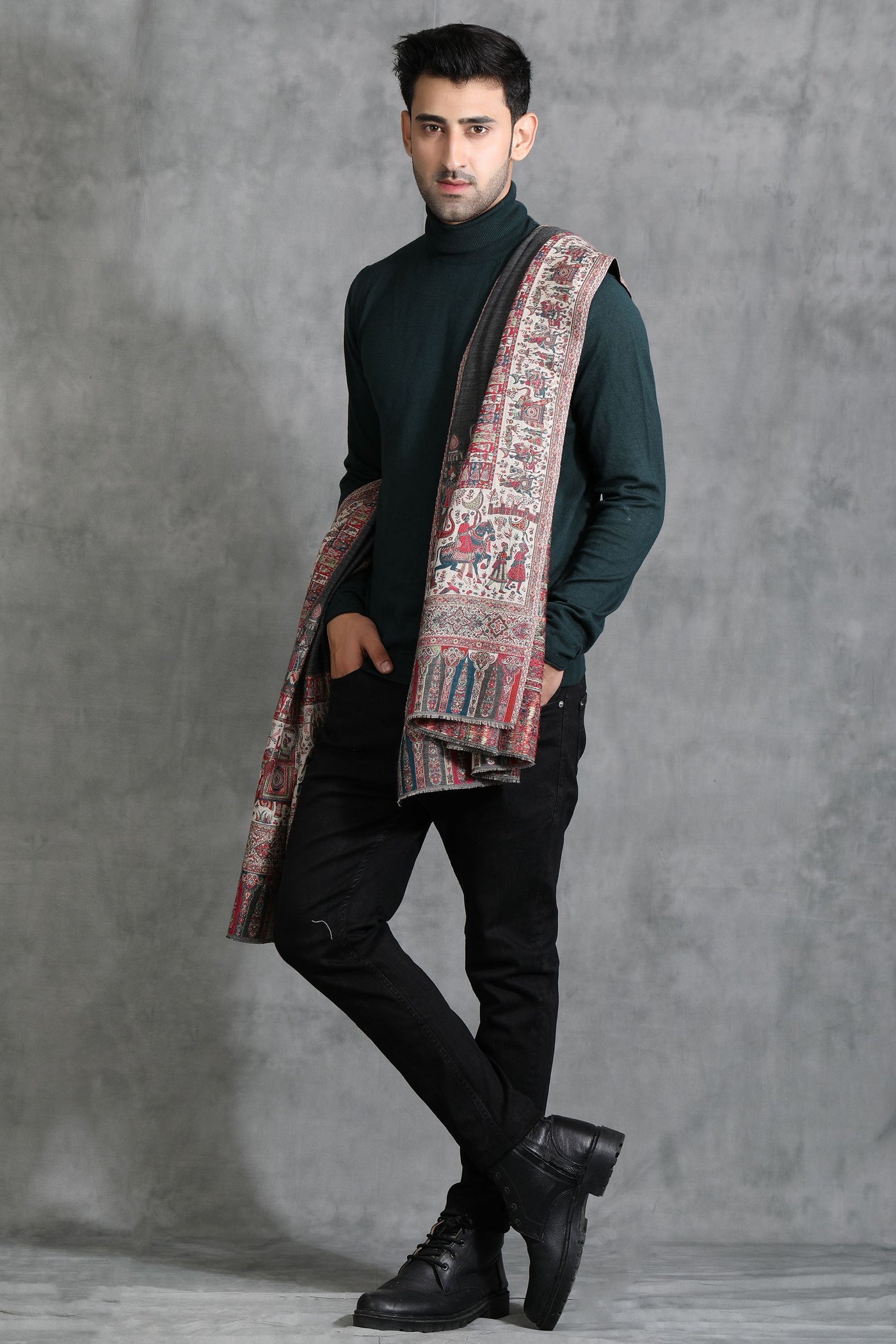 -  Pashmina Barat Design Shawl