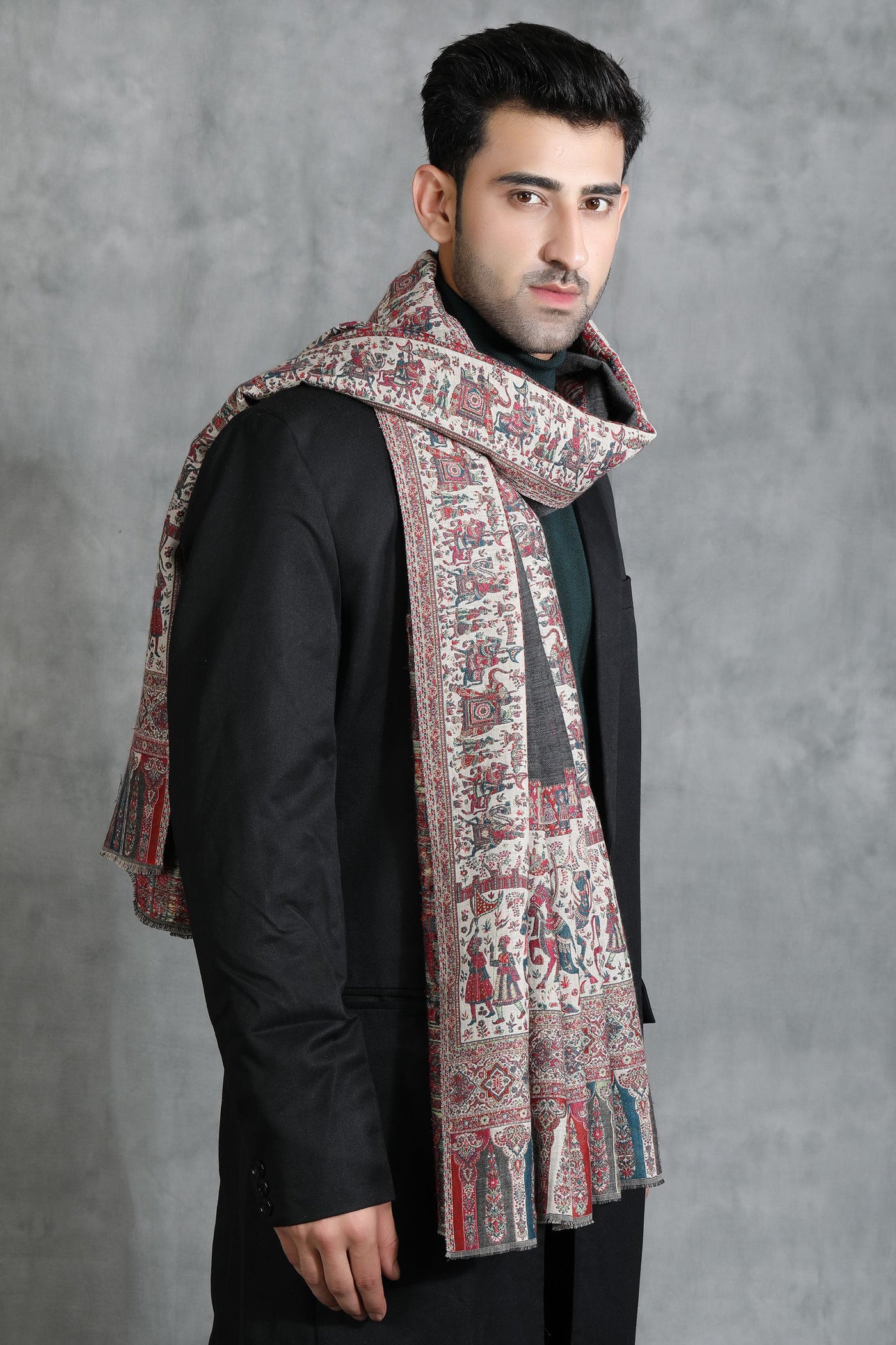 -  Pashmina Barat Design Shawl