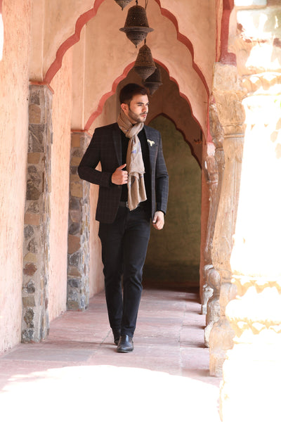 -  Cashmere Stone Work Stole