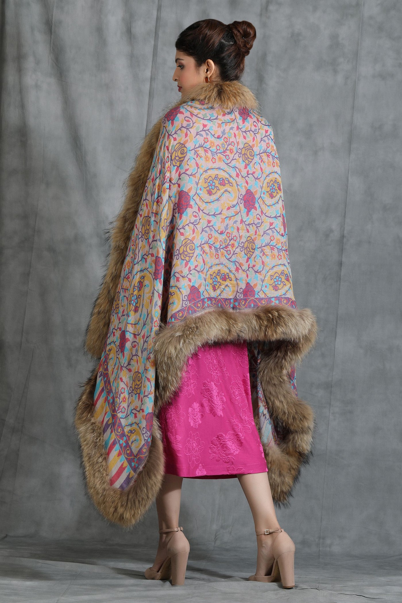 Pashmina Wool Kani Design High-Quality Fur Stole