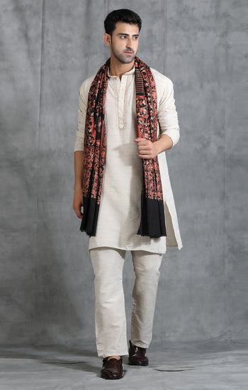 Cashmere Nalki Pinzra Design Stole