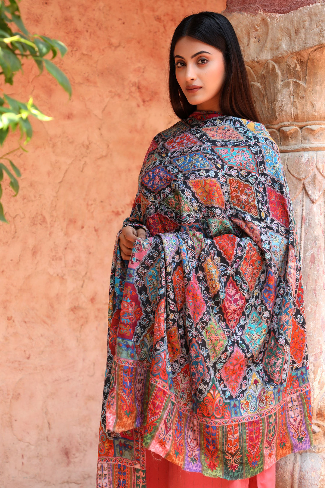 '-  Pashmina Kalamkari Design Shawl