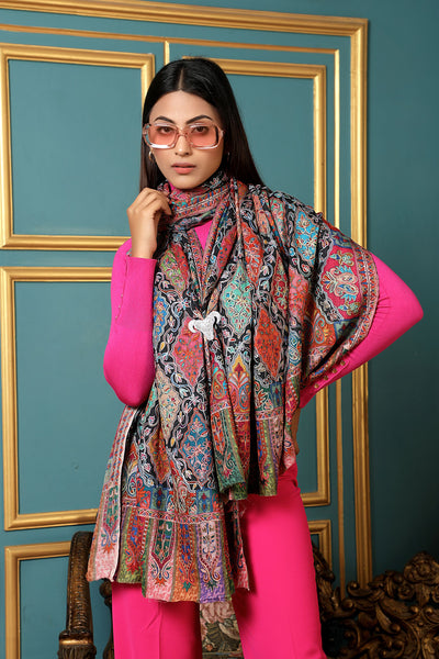 -  Pashmina Kalamkari Design Shawl