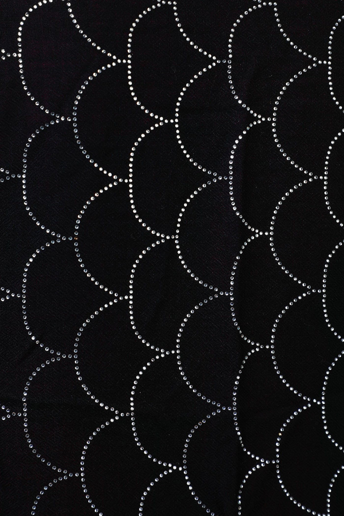 -  Cashmere Lite Jaal Stone Work Fur Stole