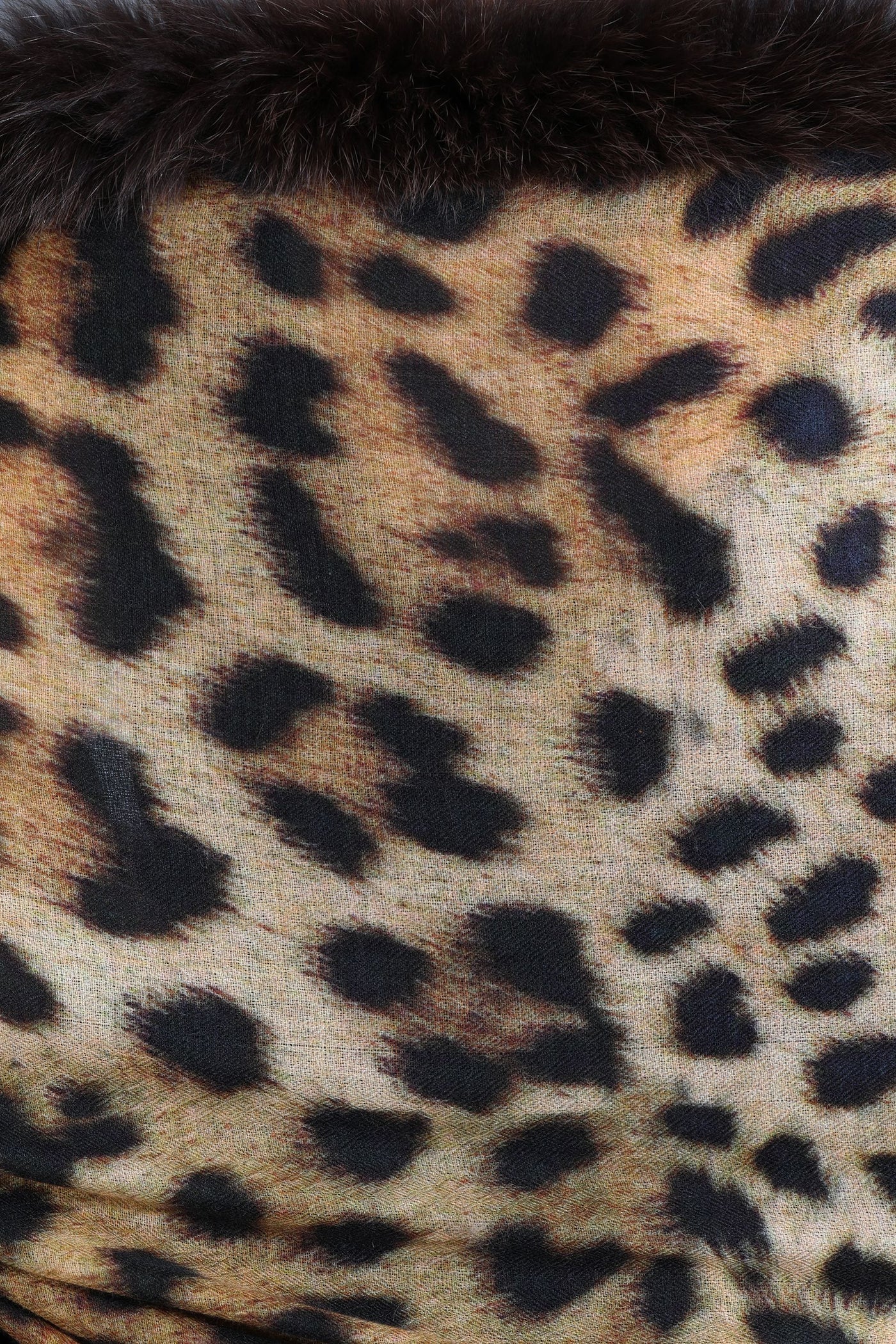Cashmere Digital Animal Print With High Quality Fur