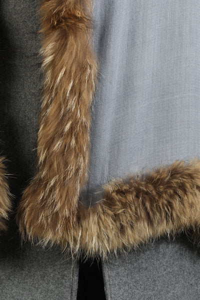 -  Cashmere High-Quality Fur Stole