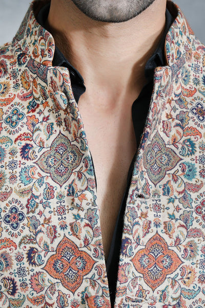 -  Vintage Kani Waist Coat With Paisley Design