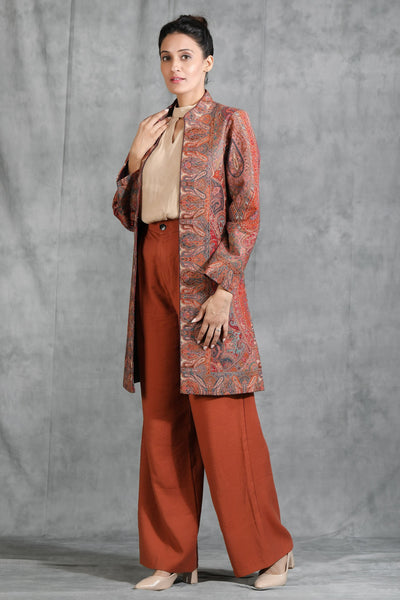 Pashmina Vintage Full Coat With Paisley Design