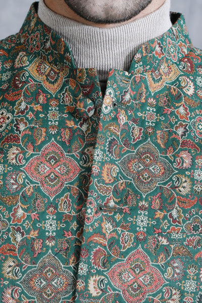 Pashmina Vintage Waist Coat With Paisley Design