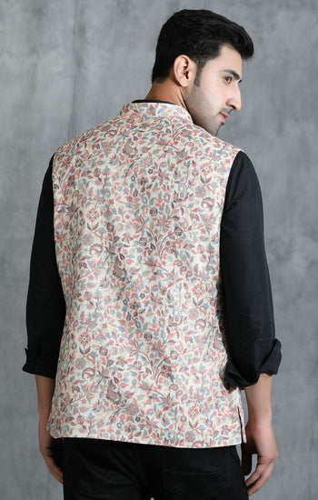 Pashmina Vintage Kani Desgin Mens' Waist Coat/Bandi