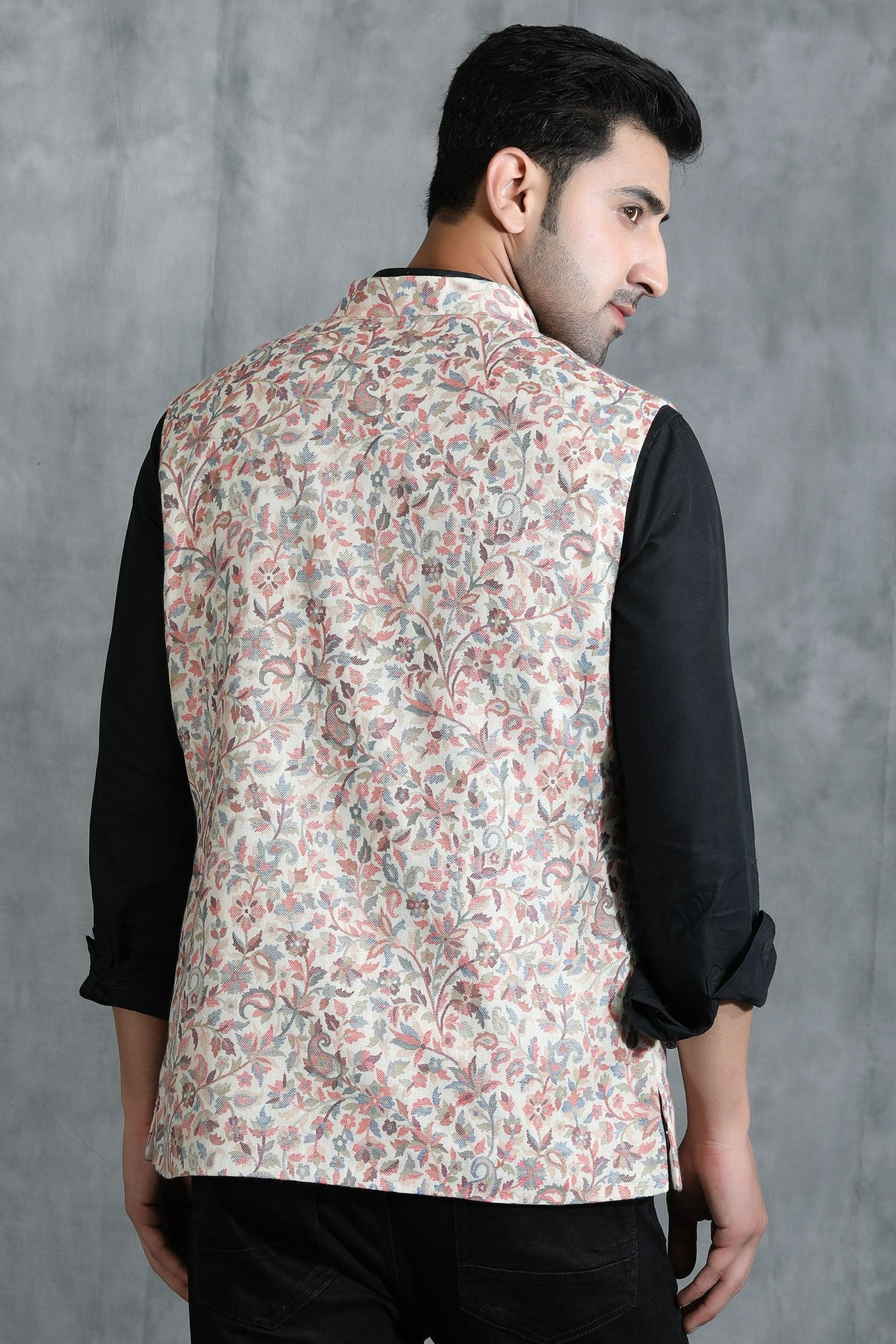 -  Pashmina Vintage Kani  Desgin Waist Coat