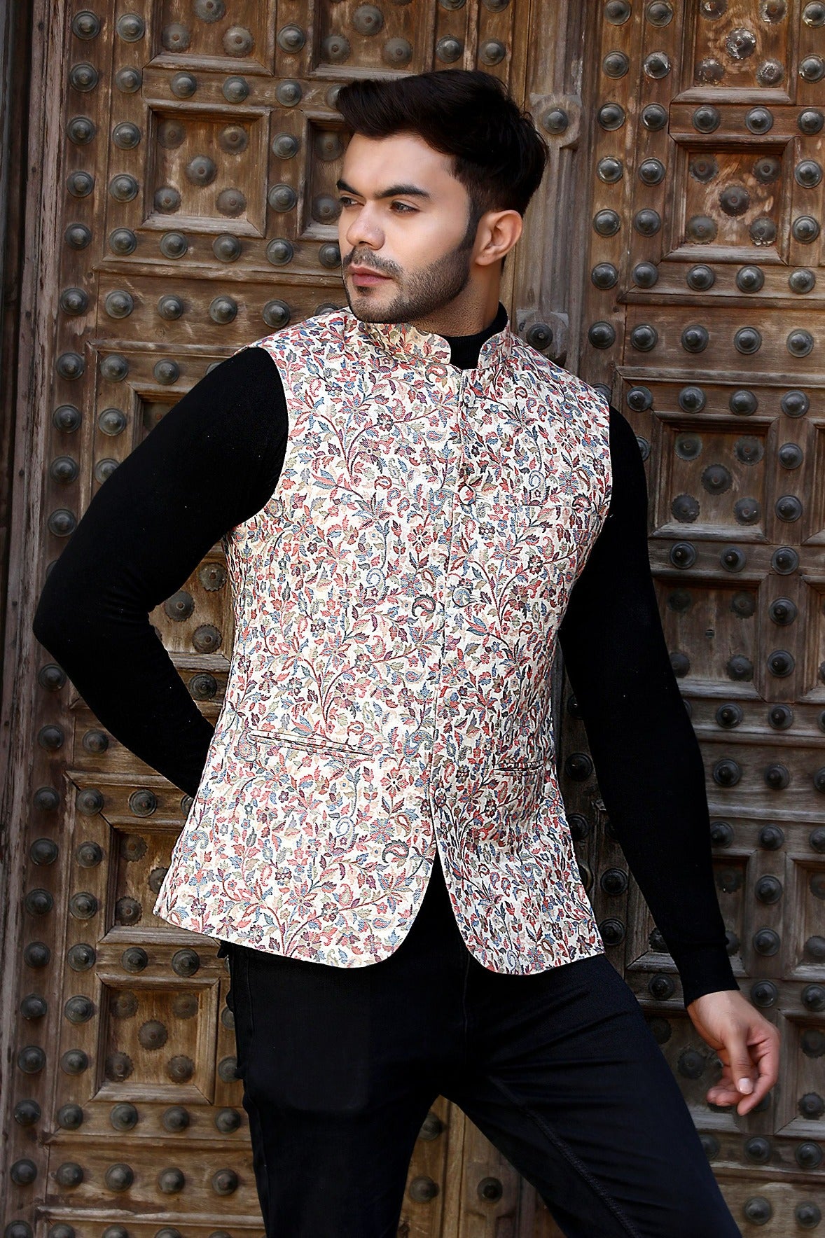 -  Pashmina Vintage Kani  Desgin Waist Coat