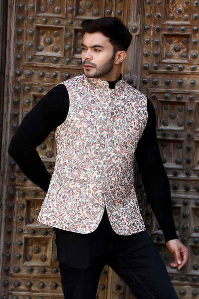 -  Pashmina Vintage Kani  Desgin Waist Coat