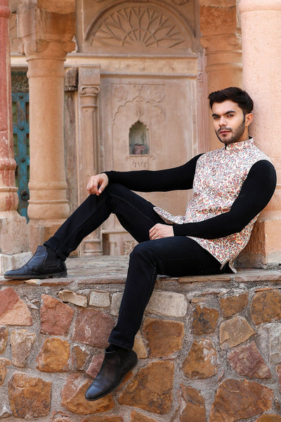 -  Pashmina Vintage Kani  Desgin Waist Coat