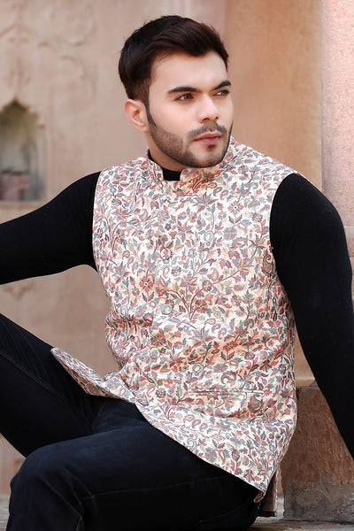 -  Pashmina Vintage Kani  Desgin Waist Coat