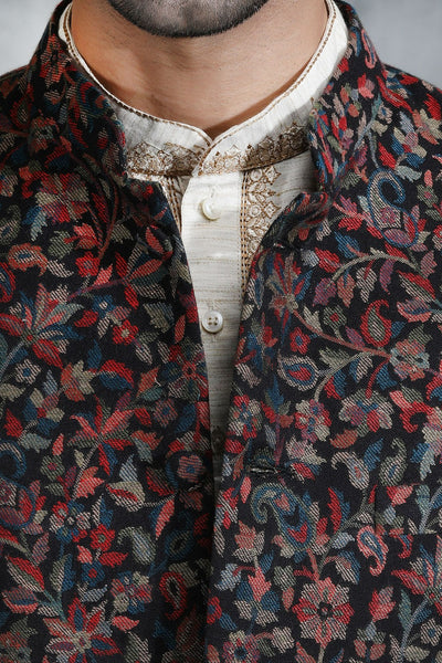 Pashmina Vintage Kani  Waist Coat With Paisley Design