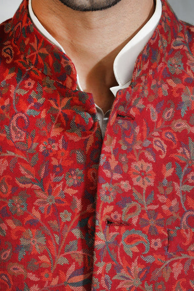 Pashmina Vintage Kani  Waist Coat With Paisley Design
