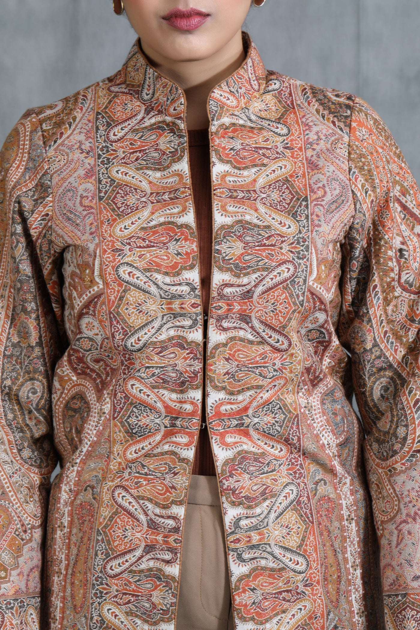 Vintage Full Jacket With Paisley Design