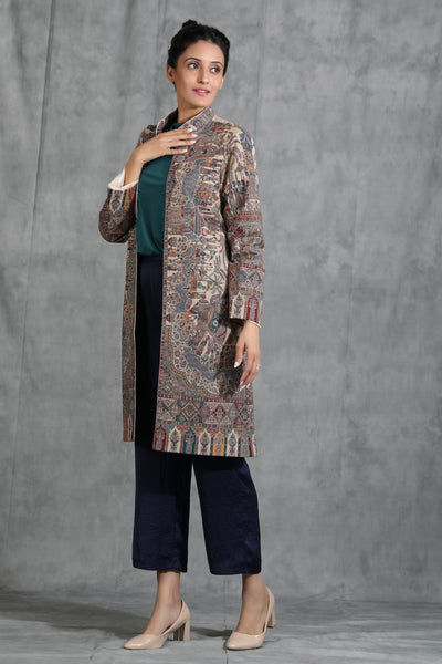-  Vintage Full Jacket with Paisley Design