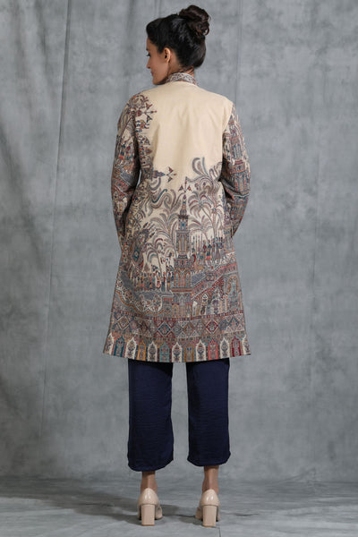 -  Vintage Full Jacket with Paisley Design