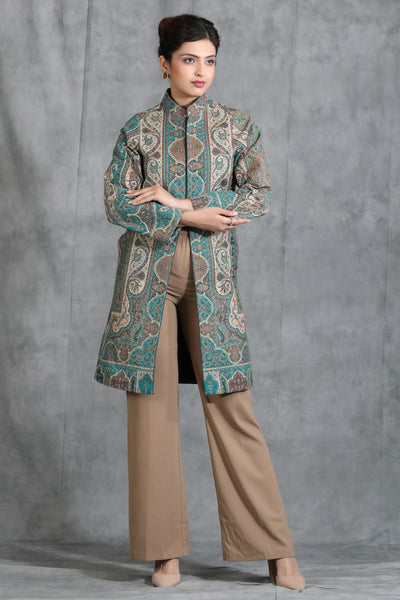 Vintage Full Coat With Paisley Design