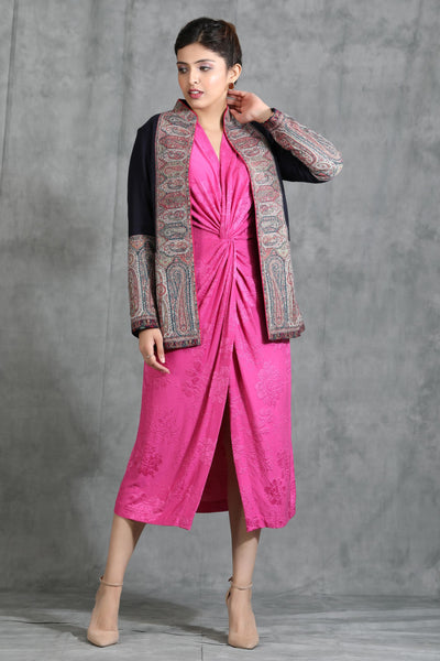 Pashmina Blend Vintage Coat With Paisley Design