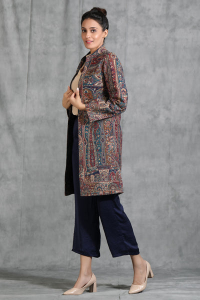 -  Vintage Full Jacket with Paisley Design
