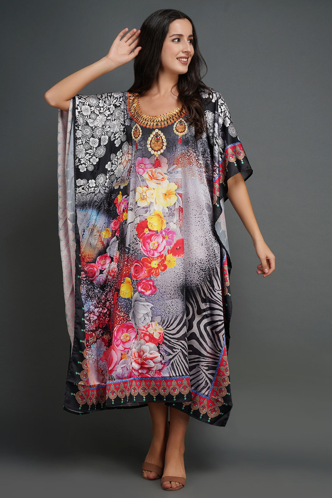 '-  Pure Silk Kaftan