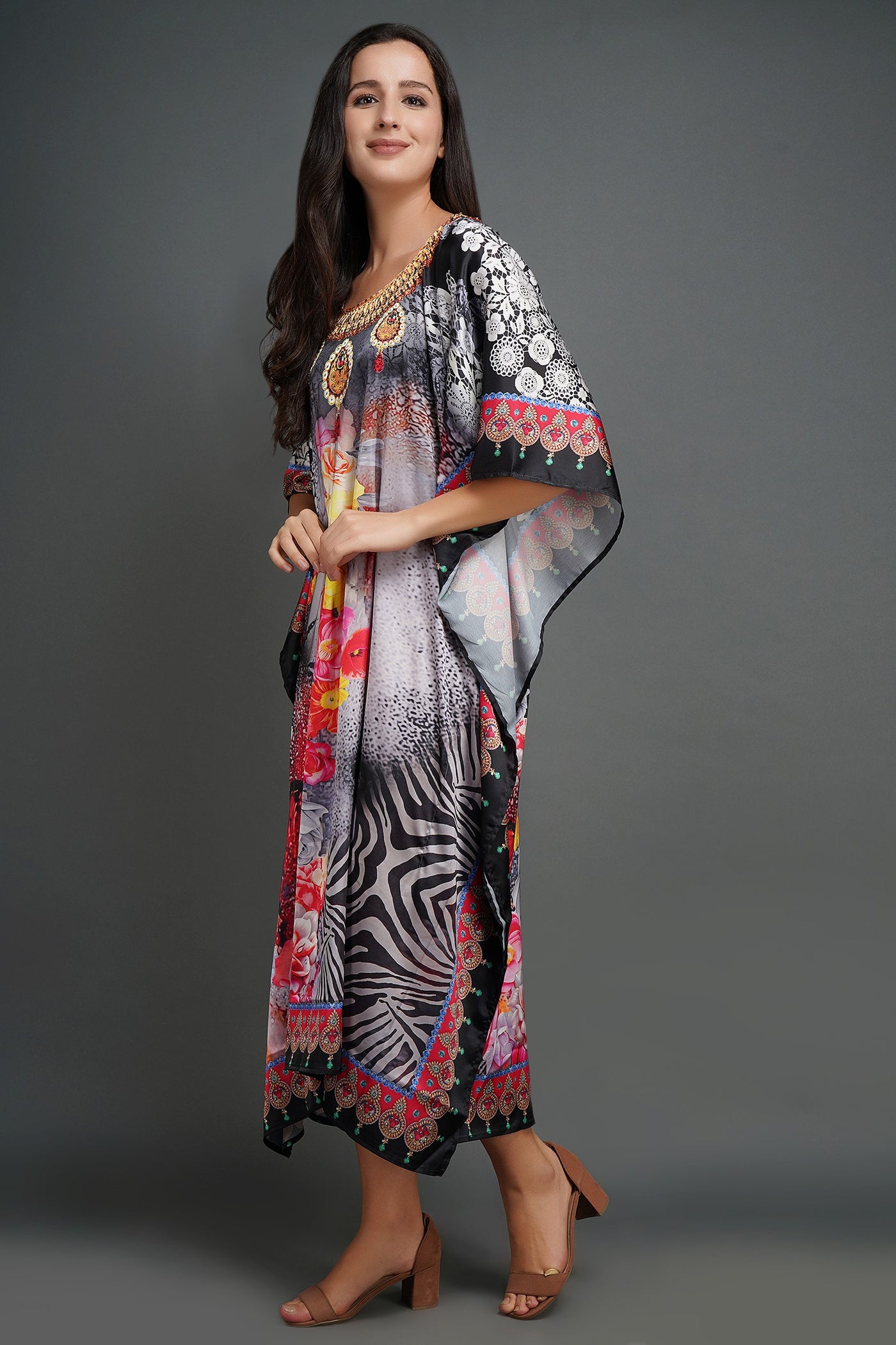 -  Pure Silk Kaftan