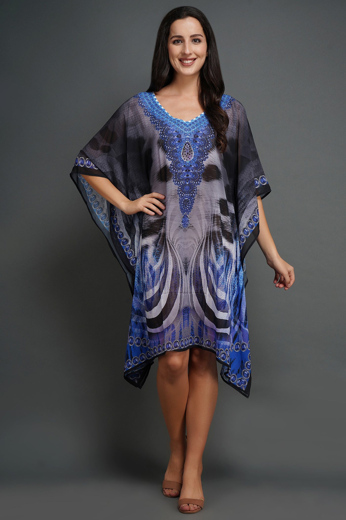-  Pure Silk Kaftan