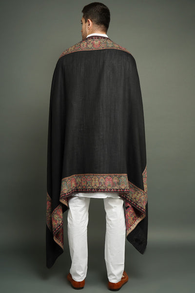 -  Pashmina Wool In Antique Jamawar Paisley Design