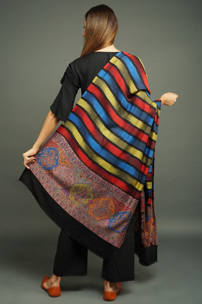 -  Pashmina Blend, Multicolour Design Stole