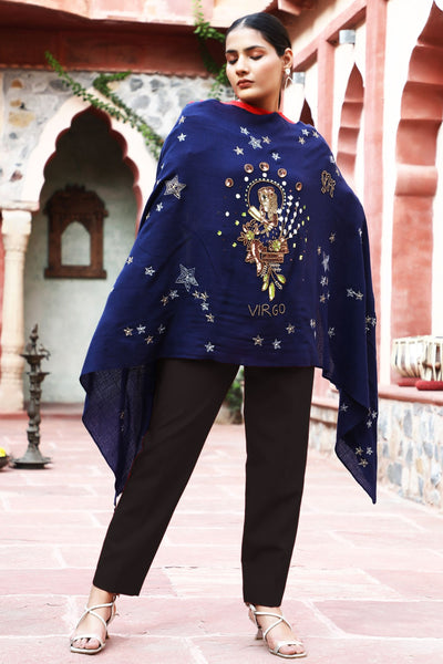 -  Virgo Sequence Pipe Work and Thread Work Shawl